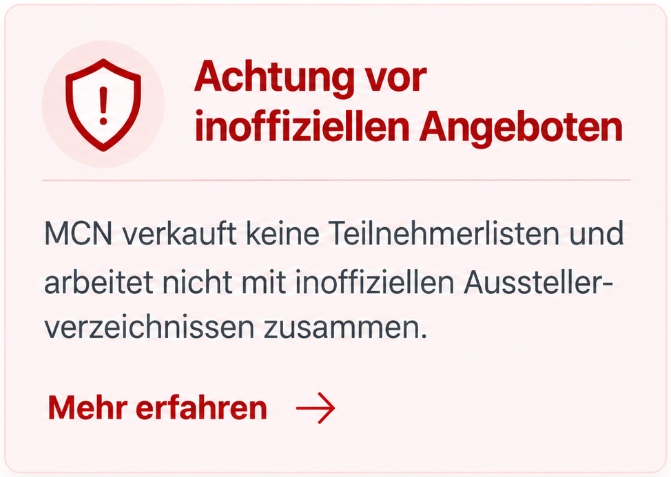 Achtung vor inoffiziellen Angeboten