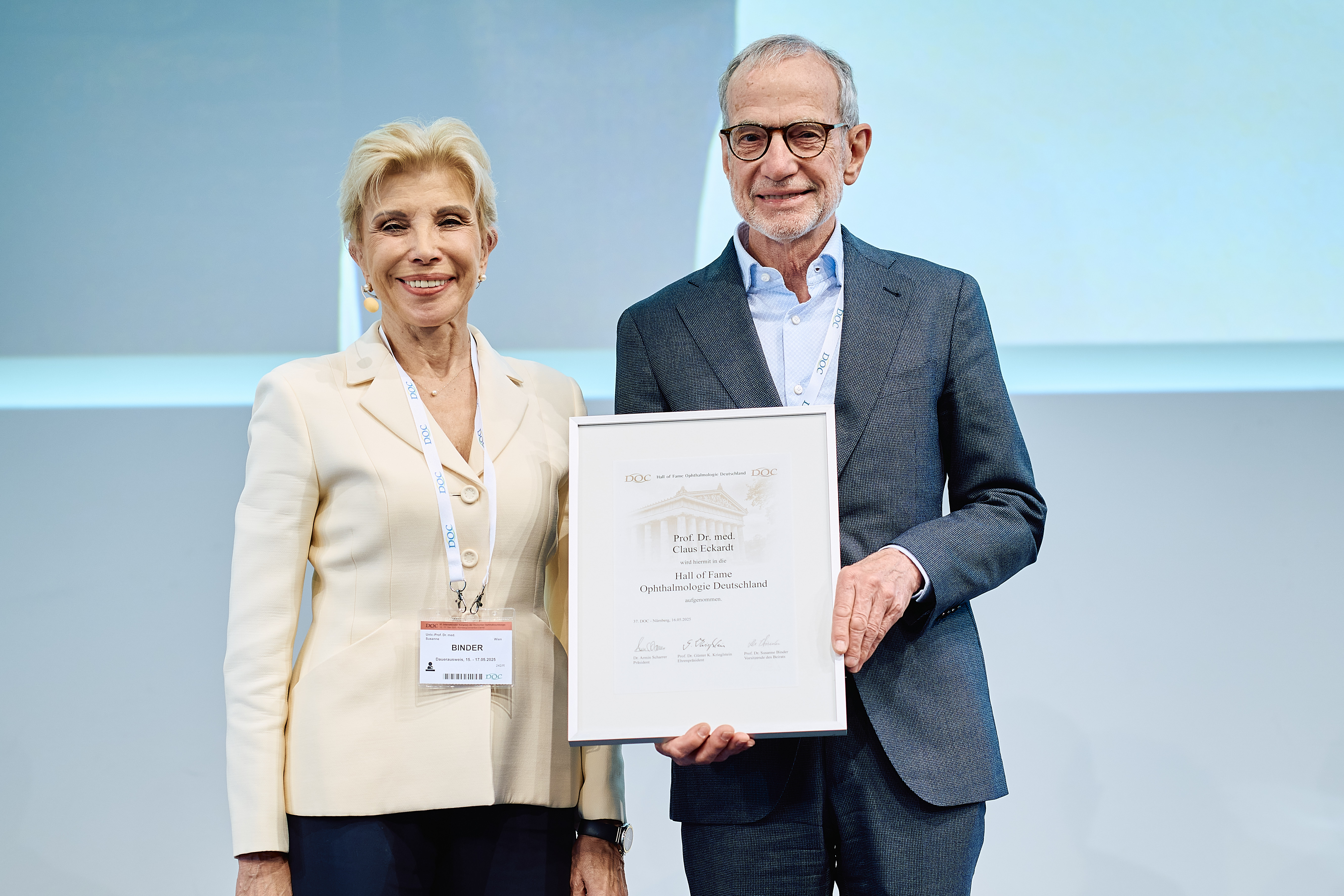 Aufnahme in die Hall of Fame Ophthalmologie Deutschland