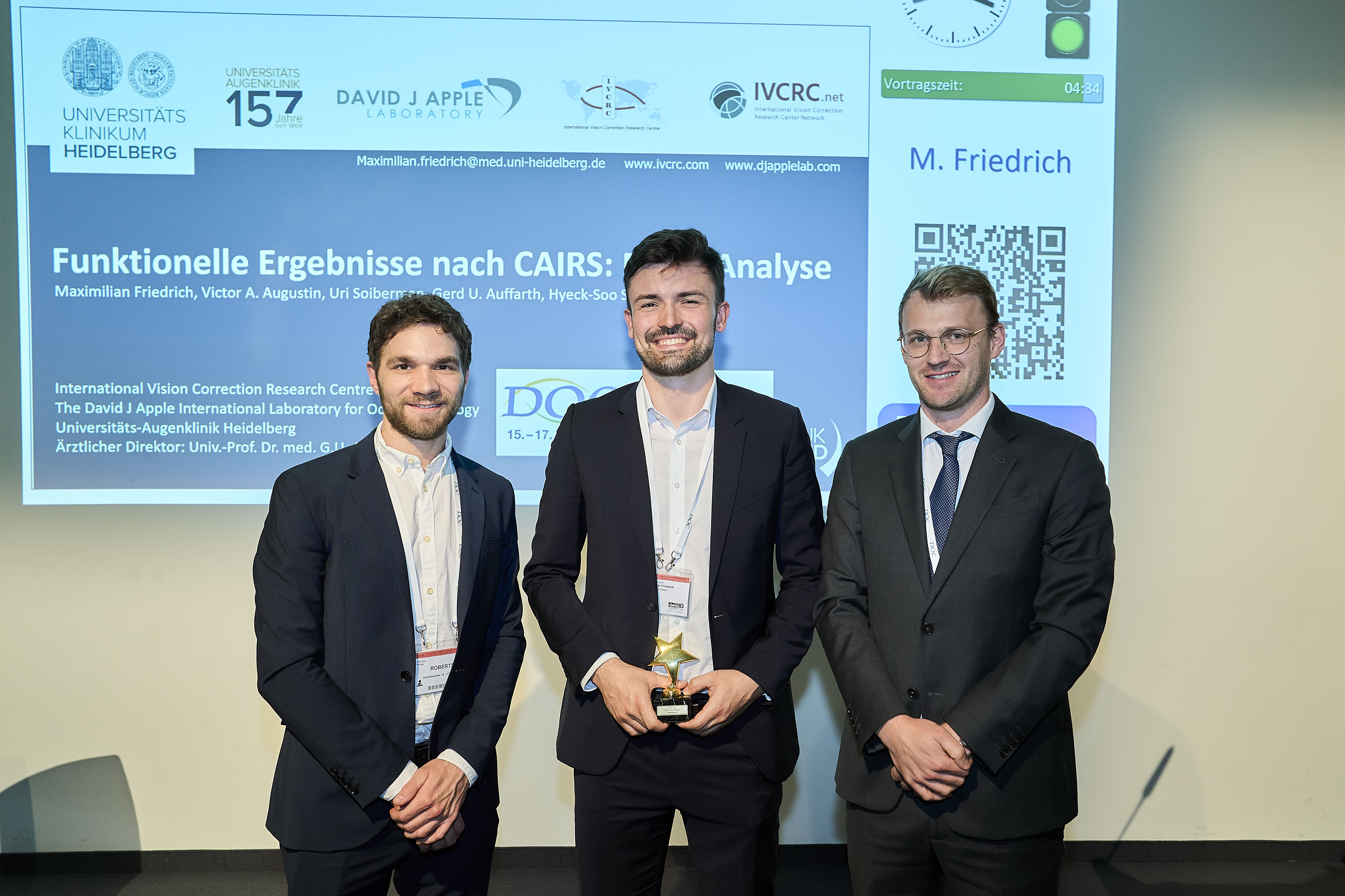 Bestes Free Paper - Hornhaut: Visuelle und topografische Ergebnisse nach Corneal Allogenic Intrastromal Ring Segment (CAIRS) Implantation bei Keratokonus: eine Meta-Analyse