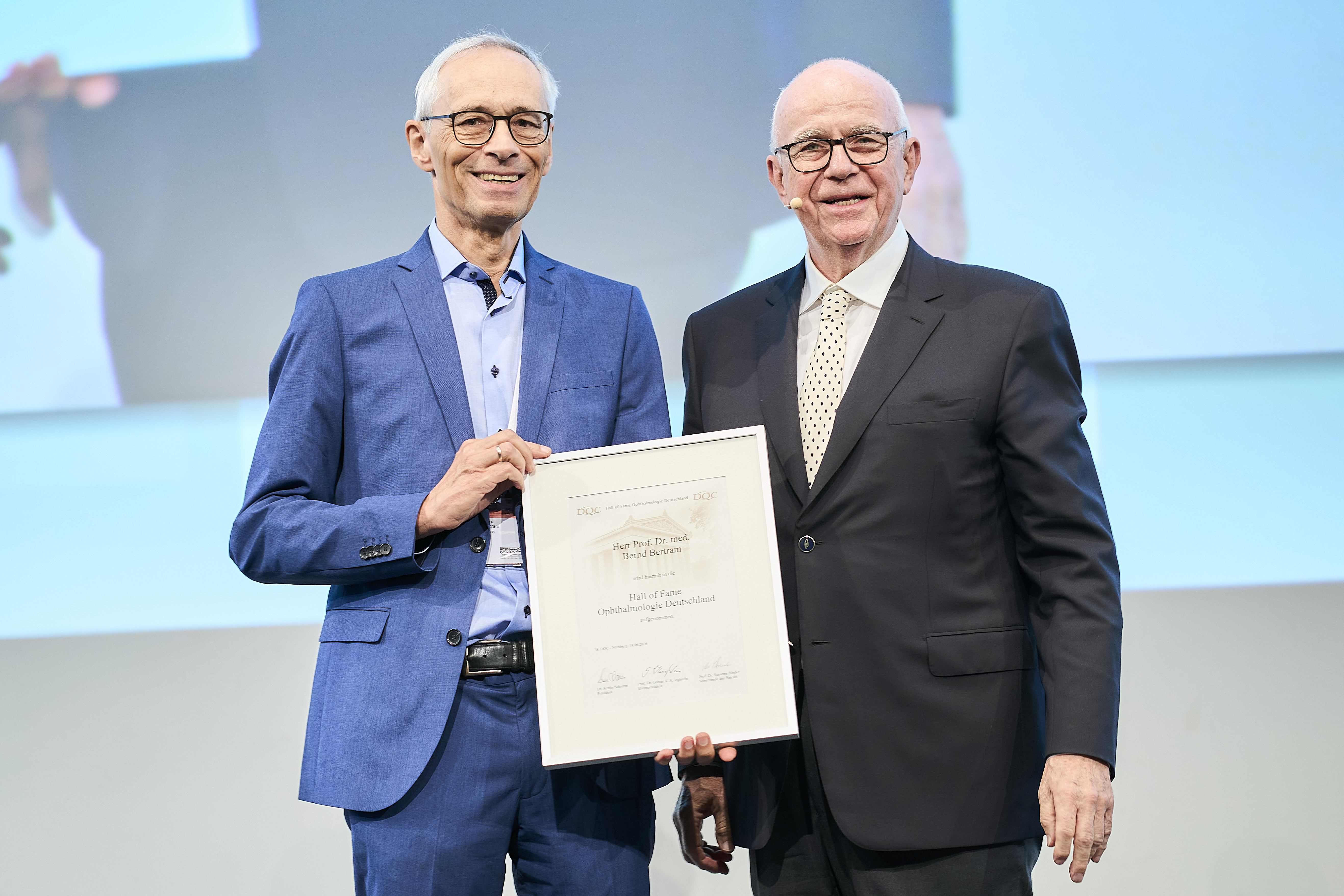 Aufnahme in die Hall of Fame Ophthalmologie Deutschland